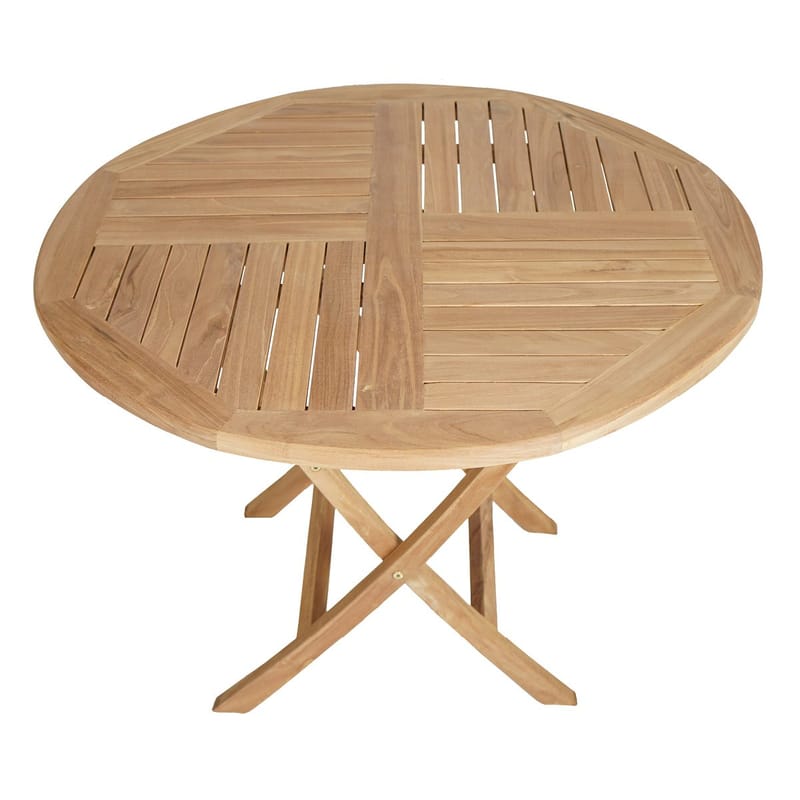 Utomhusbord Milano fällbart bord Ø100 cm - trä - Utemöbler - Utebord & trädgårdsbord - Matbord utomhus