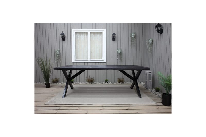 Utomhusbord Oxford 220 Svart - Svart - Utemöbler - Utebord & trädgårdsbord - Matbord utomhus