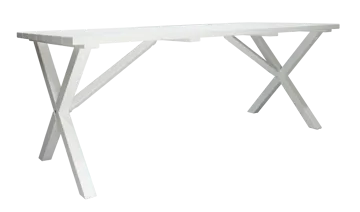 Utomhusbord Scottsdale rektangulär Vit 190 cm - Vit - Utemöbler - Utebord & trädgårdsbord - Matbord utomhus