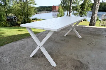 Utomhusbord Scottsdale rektangulär Vit 190 cm - Vit - Utemöbler - Utebord & trädgårdsbord - Matbord utomhus