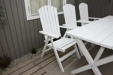 Utomhusbord Scottsdale rektangulär Vit 190 cm - Vit - Utemöbler - Utebord & trädgårdsbord - Matbord utomhus