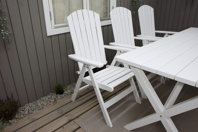 Utomhusbord Scottsdale rektangulär Vit 190 cm - Vit - Utemöbler - Utebord & trädgårdsbord - Matbord utomhus