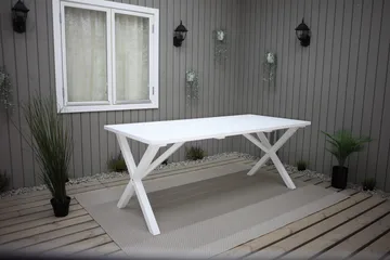 Utomhusbord Scottsdale rektangulär Vit 190 cm - Vit - Utemöbler - Utebord & trädgårdsbord - Matbord utomhus