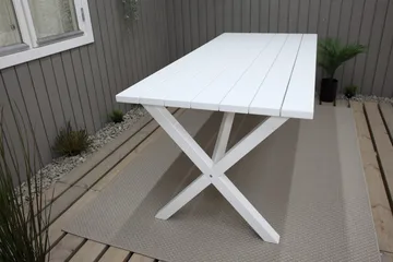 Utomhusbord Scottsdale rektangulär Vit 190 cm - Vit - Utemöbler - Utebord & trädgårdsbord - Matbord utomhus