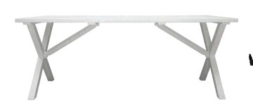 Utomhusbord Scottsdale rektangulär Vit 190 cm - Vit - Utemöbler - Utebord & trädgårdsbord - Matbord utomhus