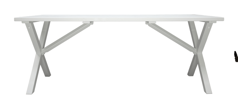 Utomhusbord Scottsdale rektangulär Vit 190 cm - Vit - Utemöbler - Utebord & trädgårdsbord - Matbord utomhus