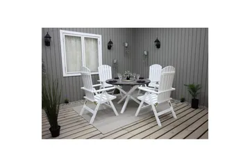 Utomhusbord Scottsdale Runt - Shabby Chic Grå med Vita ben - Utemöbler - Utebord & trädgårdsbord - Matbord utomhus