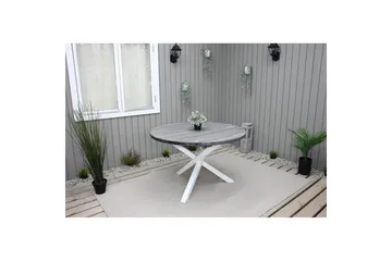 Utomhusbord Scottsdale Runt - Shabby Chic Grå med Vita ben - Utemöbler - Utebord & trädgårdsbord - Matbord utomhus