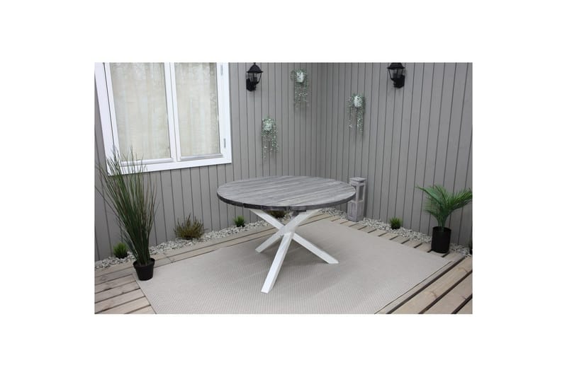 Utomhusbord Scottsdale Runt - Shabby Chic Grå med Vita ben - Utemöbler - Utebord & trädgårdsbord - Matbord utomhus