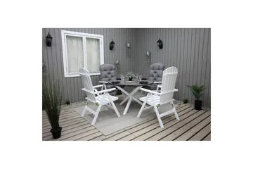Utomhusbord Scottsdale Runt - Shabby Chic Grå med Vita ben - Utemöbler - Utebord & trädgårdsbord - Matbord utomhus