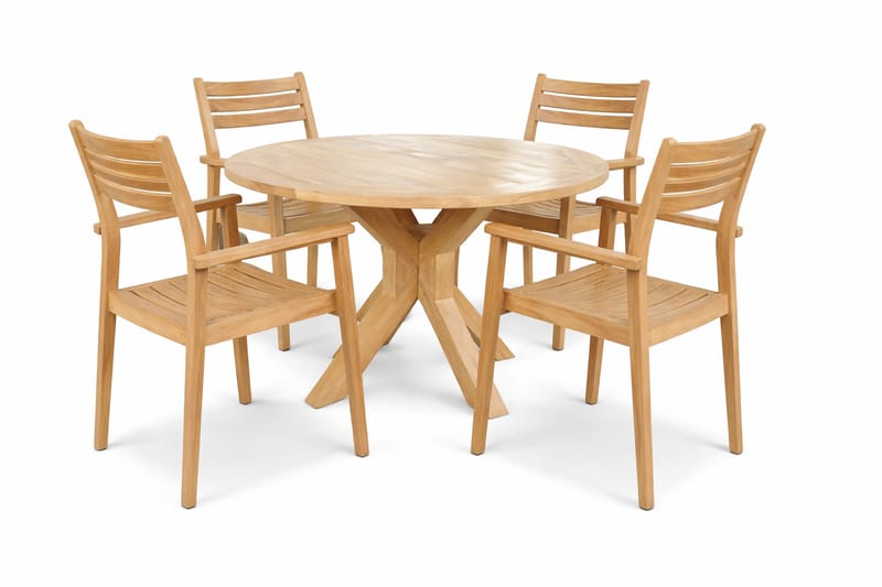 Utomhusbord Toscana bord Ø140 cm - trä - Utemöbler - Utebord & trädgårdsbord - Matbord utomhus