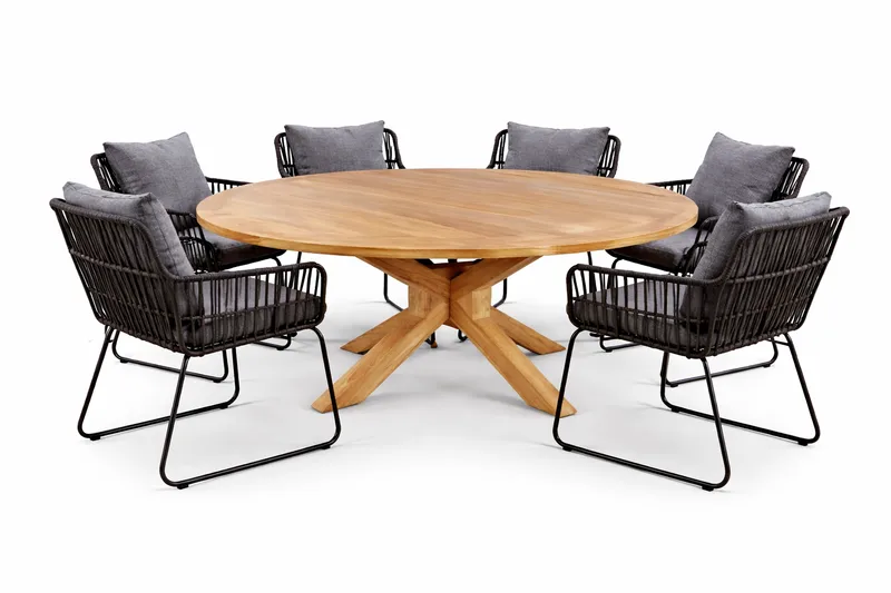 Utomhusbord Toscana bord Ø180 cm - naturligt färgad - Utemöbler - Utebord & trädgårdsbord - Matbord utomhus