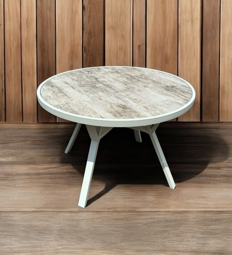 Utomhusbord Palermo rund Ø110 cm - grå/beige - Utemöbler - Utebord & trädgårdsbord - Matbord utomhus