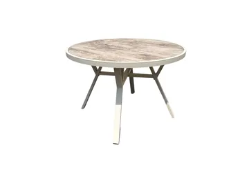 Utomhusbord Palermo rund Ø130 cm - grå/beige - Utemöbler - Utebord & trädgårdsbord - Matbord utomhus