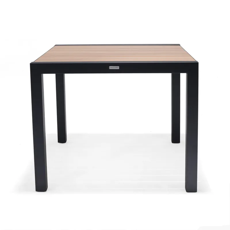 Utomhusbord Panama 90 cm - trä/svart - Utemöbler - Utebord & trädgårdsbord - Matbord utomhus