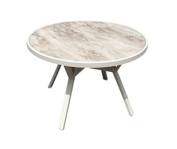 Utomhusbord Palermo rund Ø110 cm - grå/beige - Utemöbler - Utebord & trädgårdsbord - Matbord utomhus