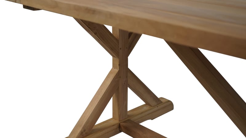 Utomhusbord Prato bord med X-ben 240*100 cm - trä - Utemöbler - Utebord & trädgårdsbord - Matbord utomhus