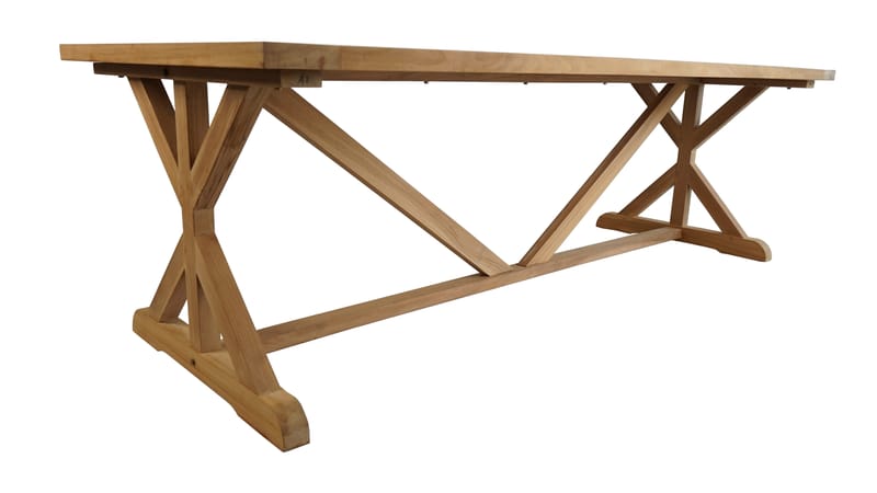Utomhusbord Prato bord med X-ben 240*100 cm - trä - Utemöbler - Utebord & trädgårdsbord - Matbord utomhus