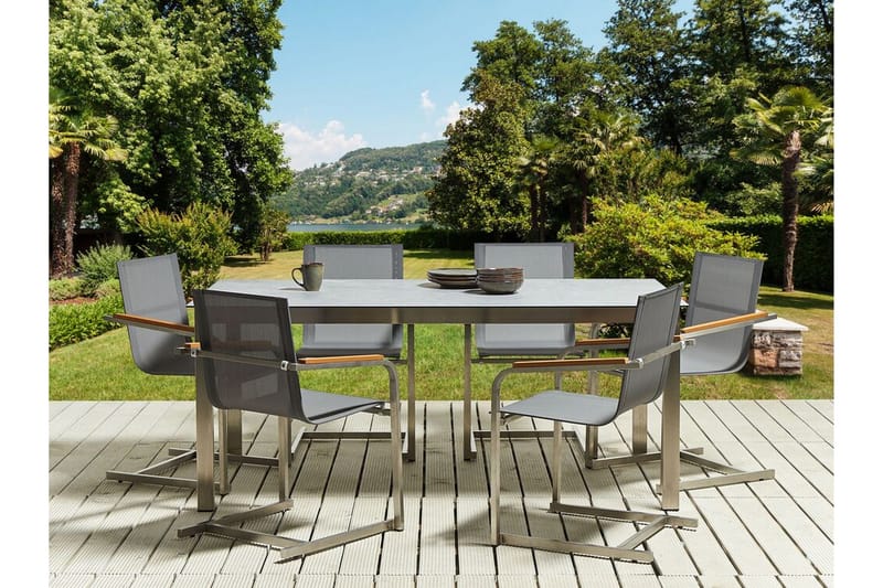 Zervo Matbord Utomhus 180x90 cm - Grå/Silver - Utemöbler - Utebord & trädgårdsbord - Matbord utomhus