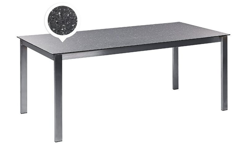 Zervo Matbord Utomhus 180x90 cm - Svart/Silver - Utemöbler - Utebord & trädgårdsbord - Matbord utomhus