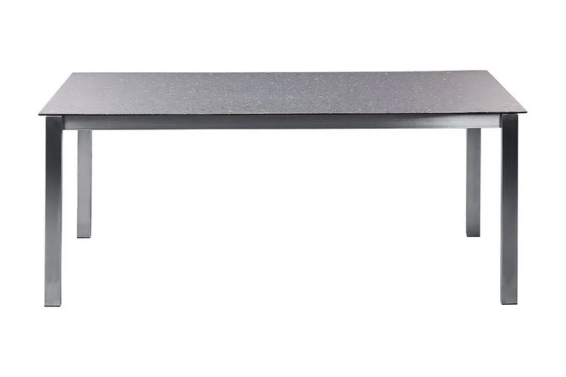 Zervo Matbord Utomhus 180x90 cm - Svart/Silver - Utemöbler - Utebord & trädgårdsbord - Matbord utomhus