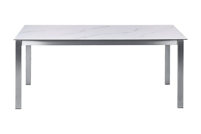 Zervo Matbord Utomhus 180x90 cm - Vit/Silver - Utemöbler - Utebord & trädgårdsbord - Matbord utomhus
