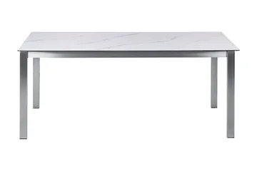 Zervo Matbord Utomhus 180x90 cm - Vit/Silver - Utemöbler - Utebord & trädgårdsbord - Matbord utomhus