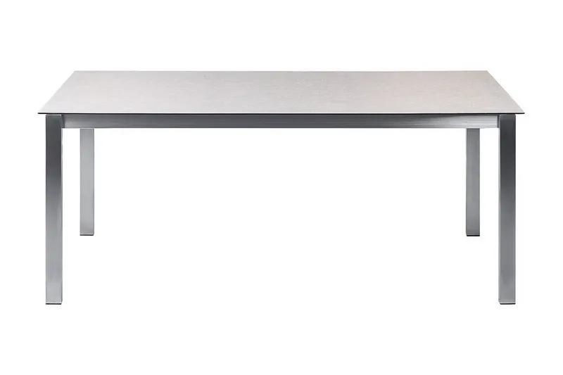 Zervo Matbord Utomhus 180x90 cm - Vit/Silver - Utemöbler - Utebord & trädgårdsbord - Matbord utomhus