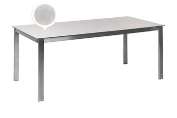 Zervo Matbord Utomhus 180x90 cm - Vit/Silver - Utemöbler - Utebord & trädgårdsbord - Matbord utomhus