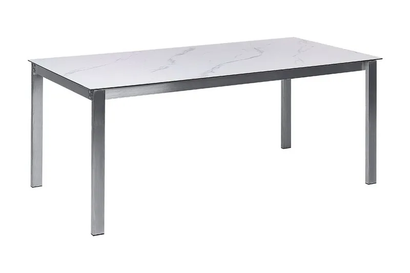 Zervo Matbord Utomhus 180x90 cm - Vit/Silver - Utemöbler - Utebord & trädgårdsbord - Matbord utomhus