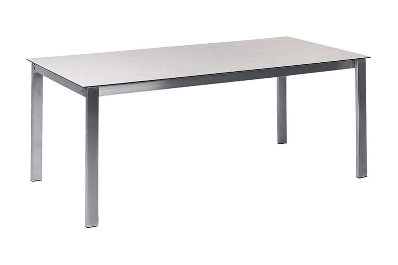 Zervo Matbord Utomhus 180x90 cm - Vit/Silver - Utemöbler - Utebord & trädgårdsbord - Matbord utomhus