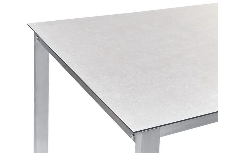 Zervo Matbord Utomhus 180x90 cm - Vit/Silver - Utemöbler - Utebord & trädgårdsbord - Matbord utomhus