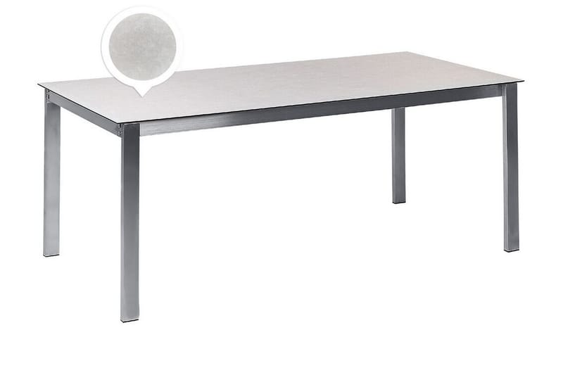 Zervo Matbord Utomhus 180x90 cm - Vit/Silver - Utemöbler - Utebord & trädgårdsbord - Matbord utomhus