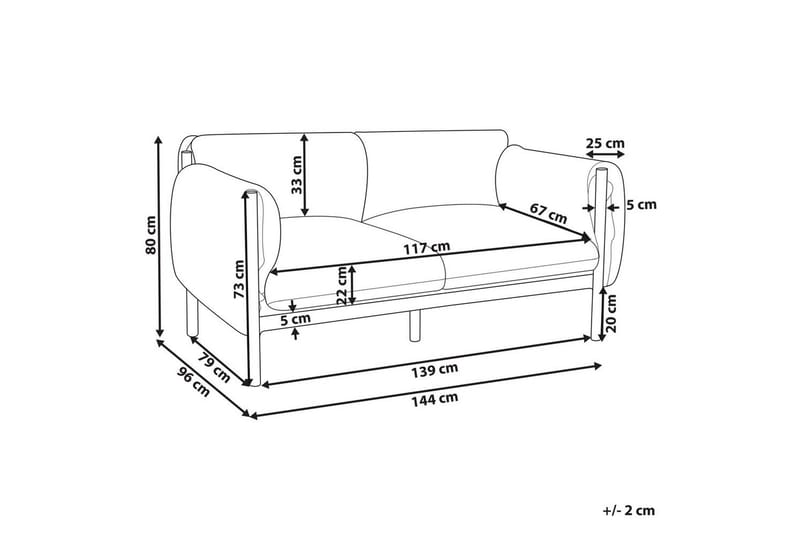 2-sitssoffa Esperia - Utemöbler - Utesoffa - Trädgårdssoffa