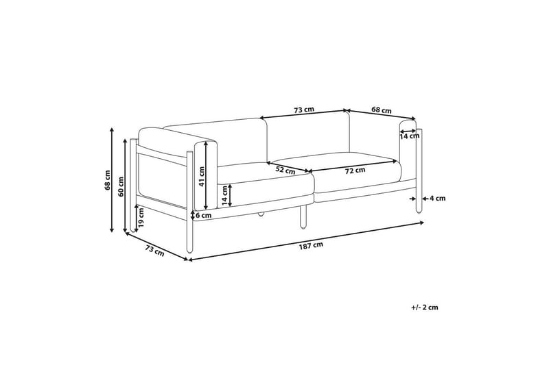 2-sitssoffa Ferretti - Utemöbler - Utesoffa - Trädgårdssoffa