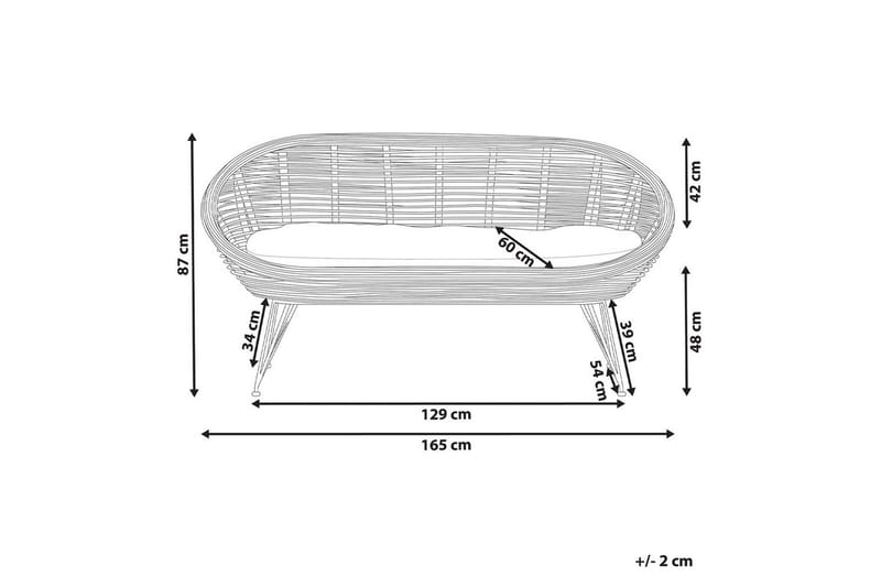 2-sitssoffa Maratea - Utemöbler - Utesoffa - Trädgårdssoffa