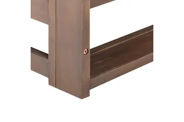 2-sitssoffa Trani Mörkt trä/grått/beige - Mörkt trä/grått/beige - Utemöbler - Utesoffa - Trädgårdssoffa