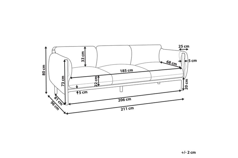 3-sitssoffa Esperia - Utemöbler - Utesoffa - Trädgårdssoffa