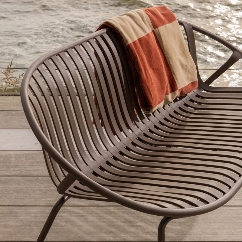 Bänk Bruce 134 cm Utomhus - Lila/Brun - Utemöbler - Utesoffa - Trädgårdsbänk & utebänk