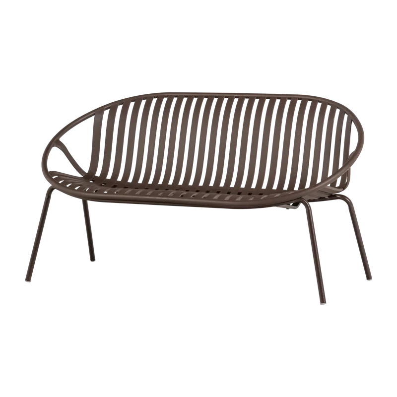 Bänk Bruce 134 cm Utomhus, Lila/Brun