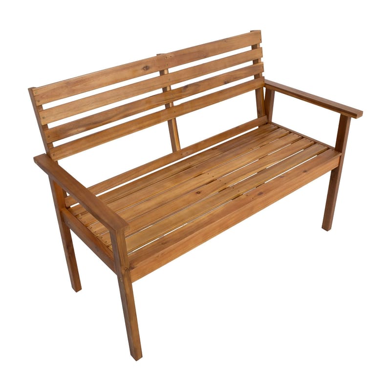 Bänk Fortuna 123x61,5x90 cm akacia - brun - Utemöbler - Utesoffa - Trädgårdsbänk & utebänk