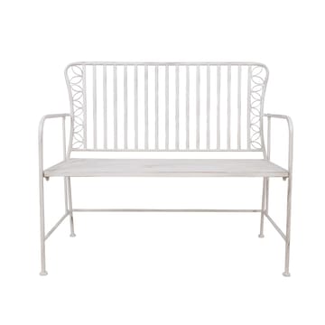 Bänk Jasmine 103x50x93 cm metall - antikvit - Utemöbler - Utesoffa - Trädgårdsbänk & utebänk