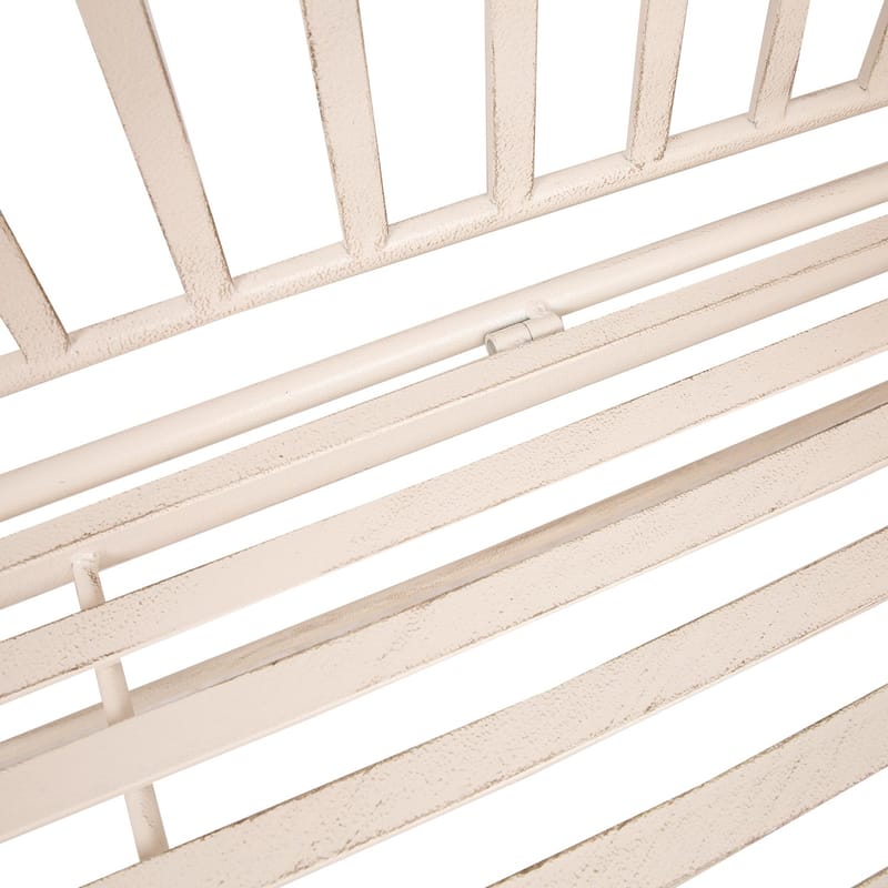 Bänk Jasmine 103x50x93 cm metall - antikvit - Utemöbler - Utesoffa - Trädgårdsbänk & utebänk