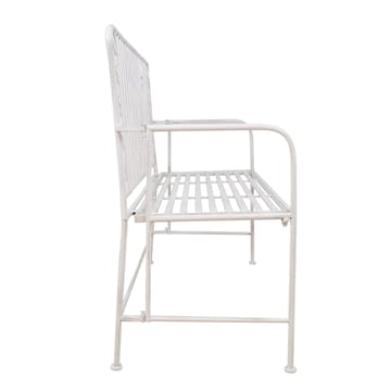 Bänk Jasmine 103x50x93 cm metall - antikvit - Utemöbler - Utesoffa - Trädgårdsbänk & utebänk