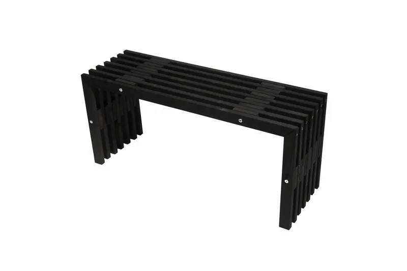 Bänk Utomhus EcoFurn 100 cm Furu svart oljad, Furu svart oljad