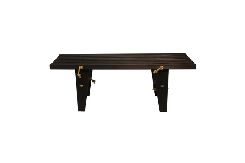 Bänk Utomhus EcoFurn Ecobench 120 cm Furu Svart Oljad, Furu Svart Oljad