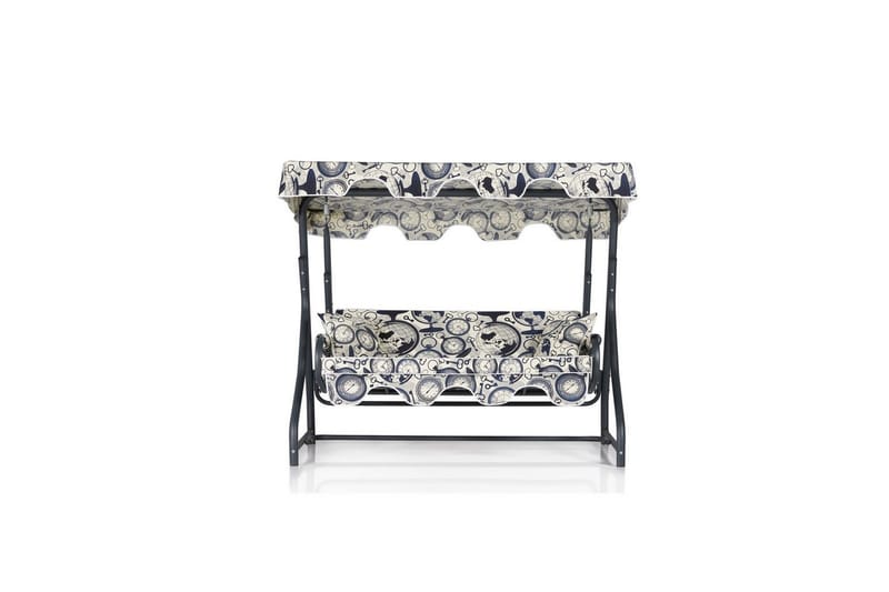 Bellan Hängsoffa Utomhus 3-sits - Svart/Cremevit - Utemöbler - Utesoffa - Hängsoffa