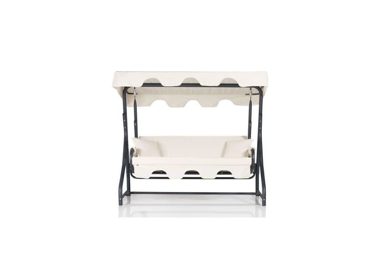 Bellan Hängsoffa Utomhus 3-sits - Vit/Mörkgrön - Utemöbler - Utesoffa - Hängsoffa