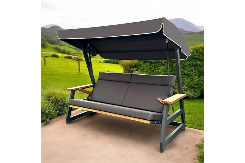 Berriaren Hängsoffa Utomhus 3-sits - Natur/Antracit - Utemöbler - Utesoffa - Hängsoffa