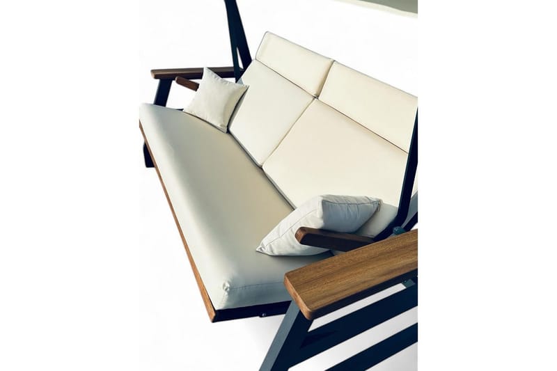 Berriaren Hängsoffa Utomhus 3-sits - Natur/Offwhite - Utemöbler - Utesoffa - Hängsoffa
